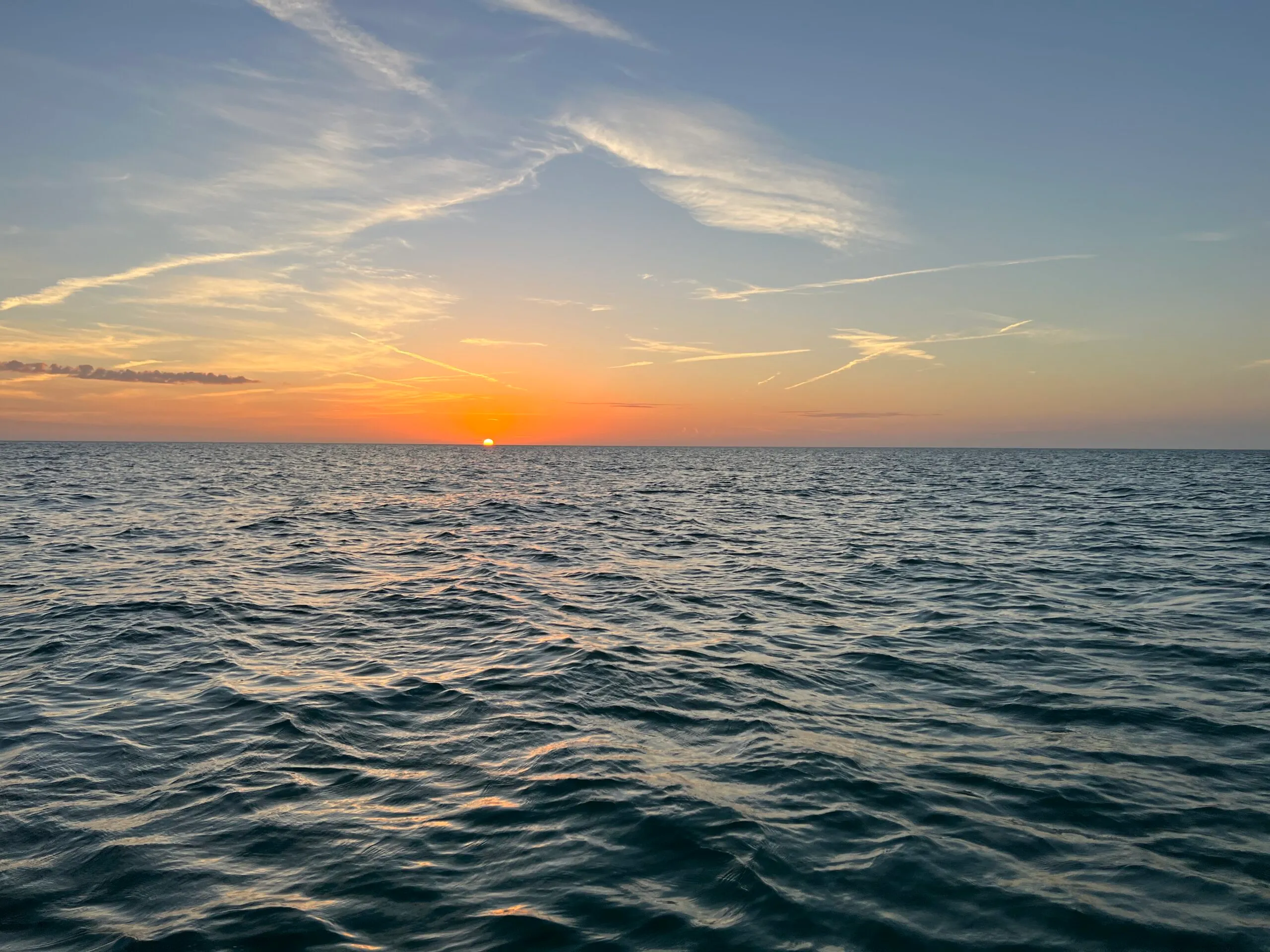 Gulf sunset from a boat near Anna Maria Island