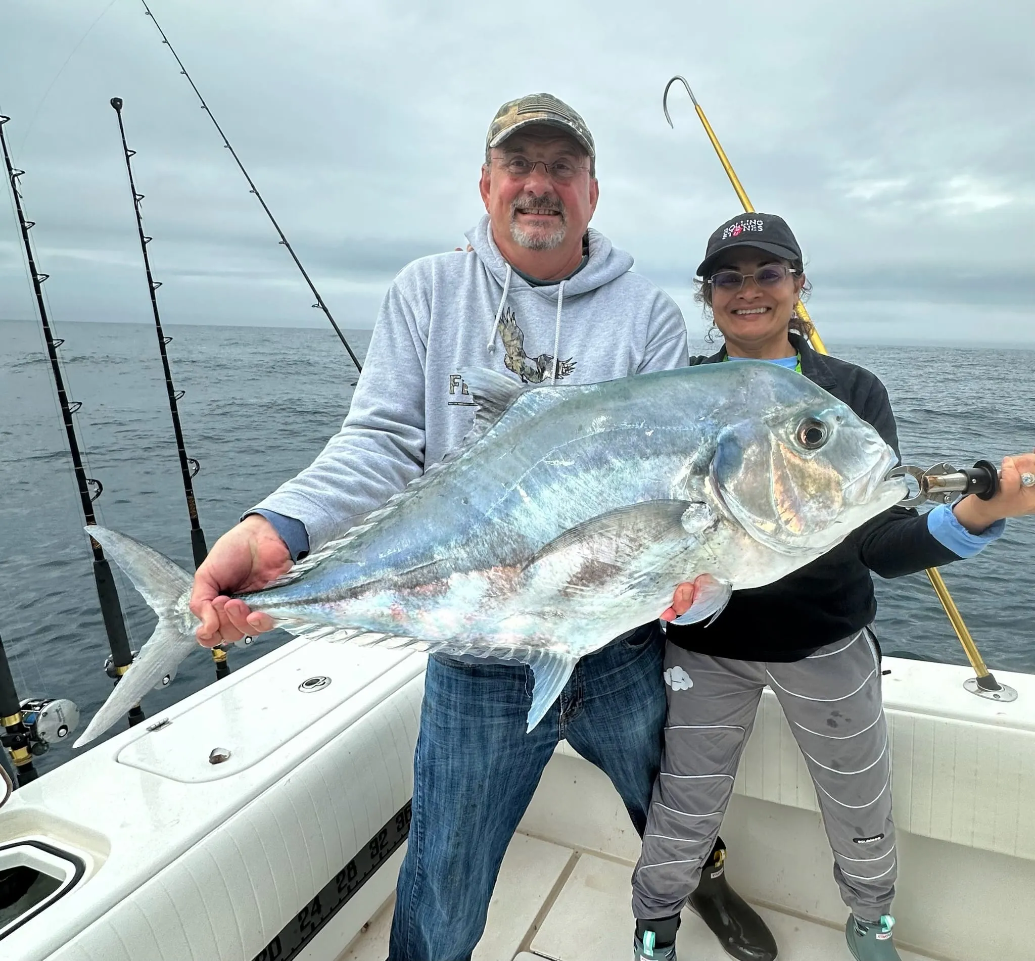 Offshore charter catch — African pompano landed near Anna Maria Island